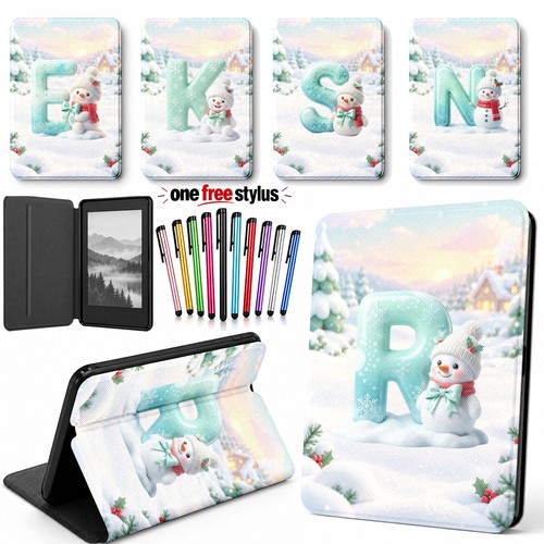 Snowy letters leather case - snowy,