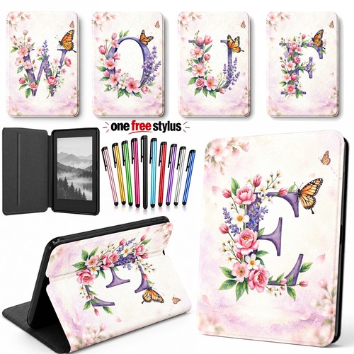 Flower letters leather tablet - letters,